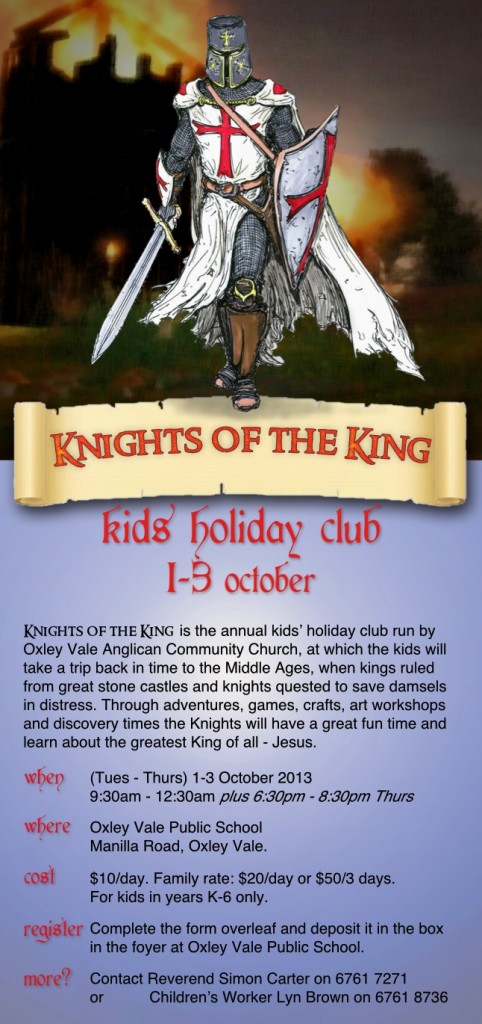 Knights of the King, Kid's Holiday Club